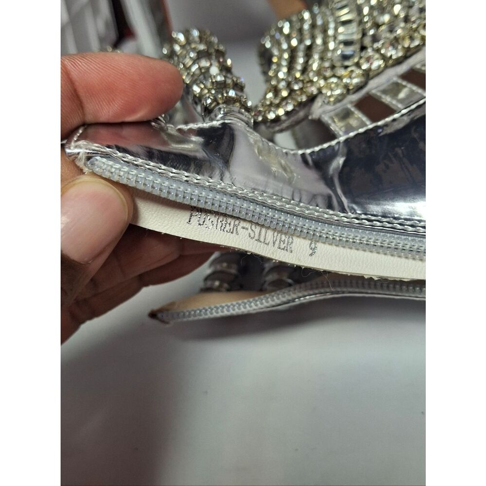 Azalea Wang Push Your Luck Stiletto Sandal In Silver (Runs Big) - Picture 7 of 13